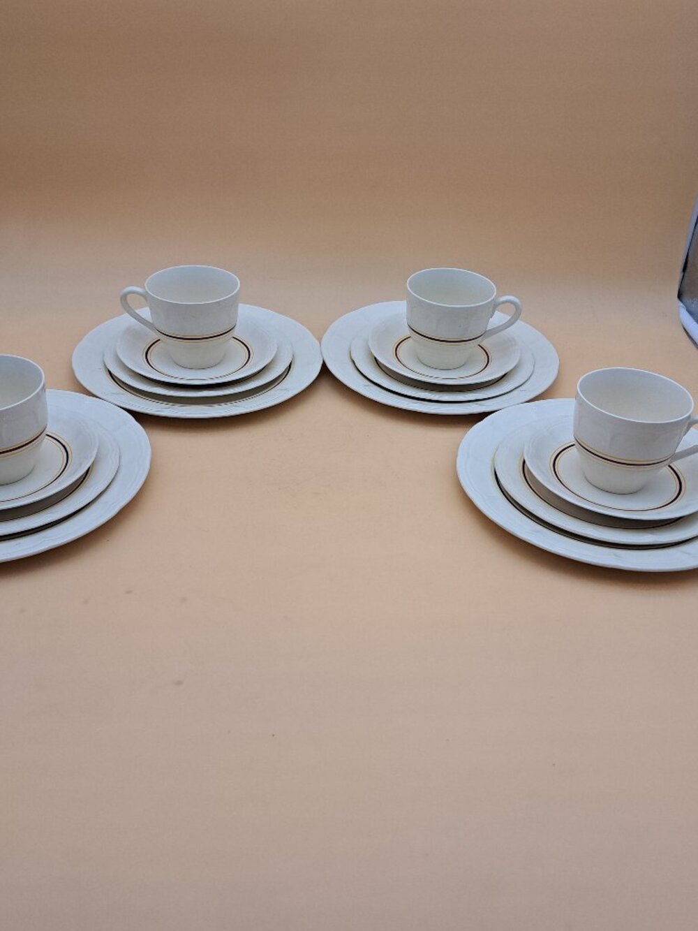 Royal Art Pottery 4 Place Teacup Set